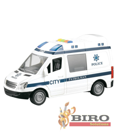 Mașină cu inerție 1:16 "Police Van" (lumini, sunete)